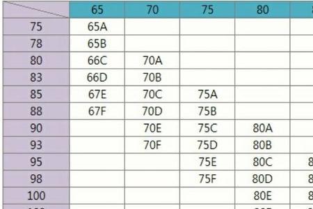 75的下胸围是多少