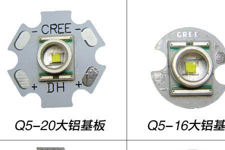 强光手电筒灯珠型号对照表