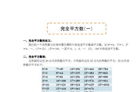 完全平方数特征