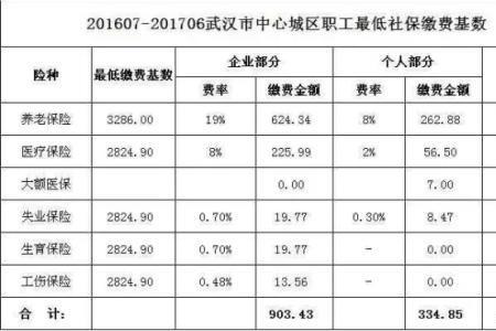 河北城镇社保缴费标准