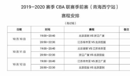 cba2022-2023赛季季前赛时间