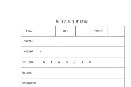 行政备用金申请怎么写