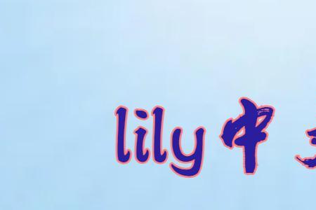 Lily的中文名叫什么