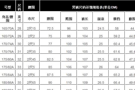 35的七分牛仔裤腰围是多少