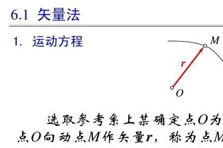 理论力学中的矢径什么意思