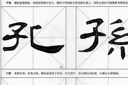 曹全碑系字写法