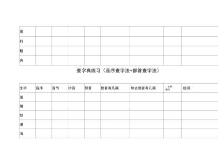 版的音序音节部首再查几画组词