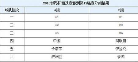 2010世界杯亚洲区10强赛最终积分