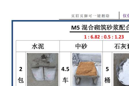 m5防水砂浆配合比