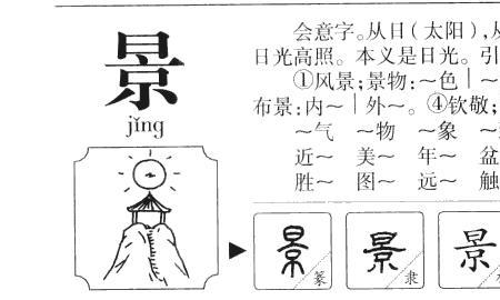 跟景字相同的字