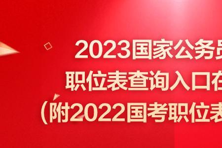 2022国考职位表如何下载