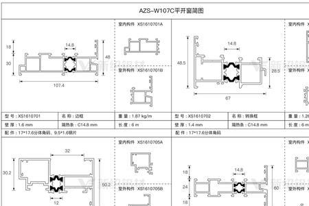 平开窗分几种型材