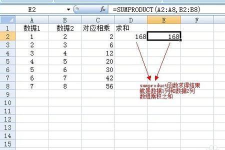 excel中一行两个数相乘求和的方法