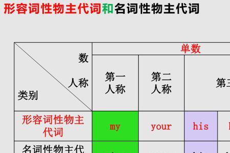 we形容词性物主代词