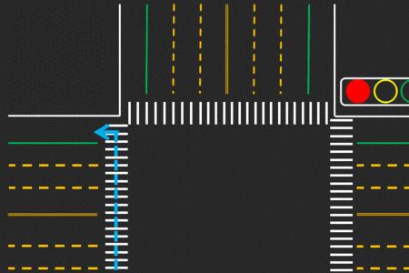 六叉路口如何看红绿灯
