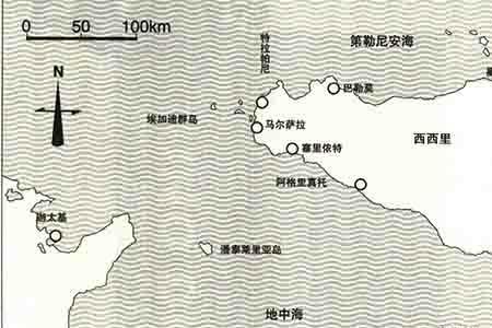 墨西拿海峡地图