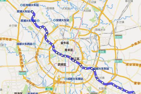 成都地铁s4号线线路图站点