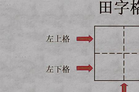 万字田字格写法图