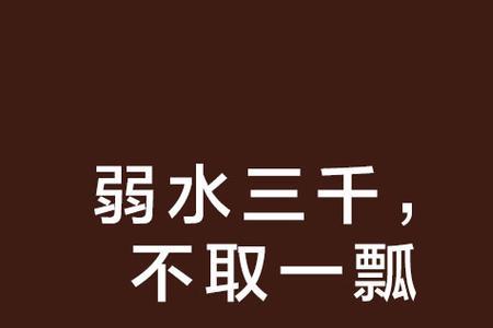 弱水三千取一瓢饮幽默接下一句