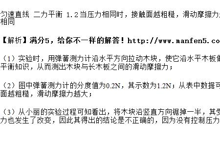 力按接触面积的大小可分为