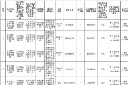 315合格化妆品名单