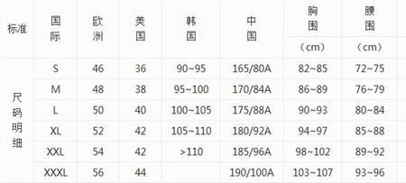 180的上衣尺寸