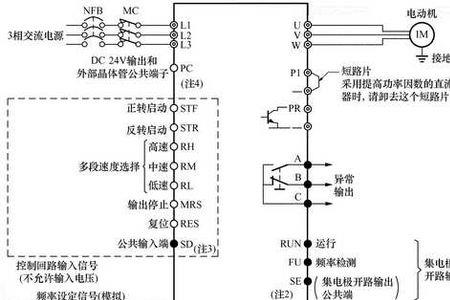 简述变频器主接线各端子的功能