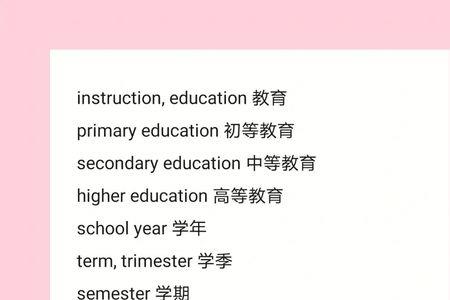 学校活动英语单词大全