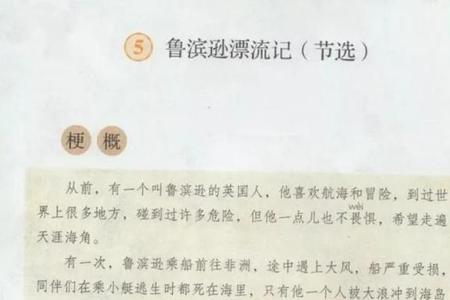 课文鲁滨逊梗概用一个字体现