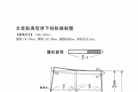 坡姐秋裤裁剪公式