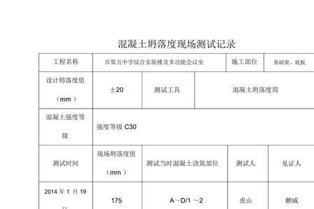 塌落度的正确读法