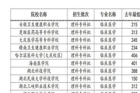 湖北医科大学专业