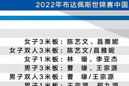 2022世锦赛跳水一共多少块金牌