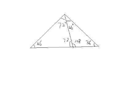一个角为36度的等腰三角形是什么