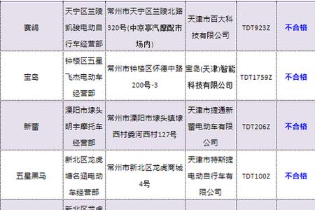 江苏省新国标电动自行车目录