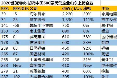 淄博民营企业前十