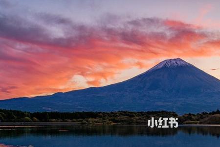 富士山晚霞文案