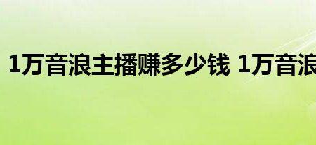 8万音浪多少人民币