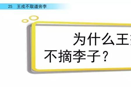 王戎不取道旁李题目什么意思