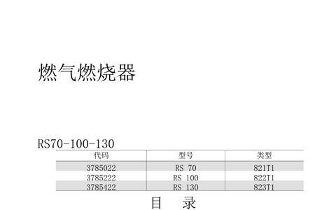 利雅路rs610燃气燃烧机说明书