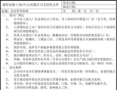 内部治安检查的主要内容