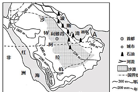 阿拉伯半岛降水量分布特点