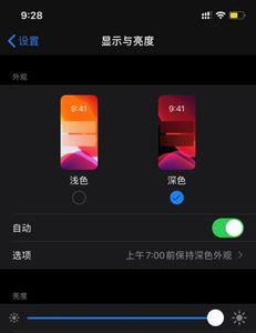 苹果手机显示与亮度浅色改不了