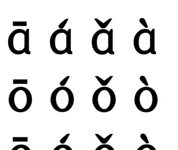 ershi四个声调的汉字