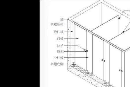 天正卫生间隔断怎么画