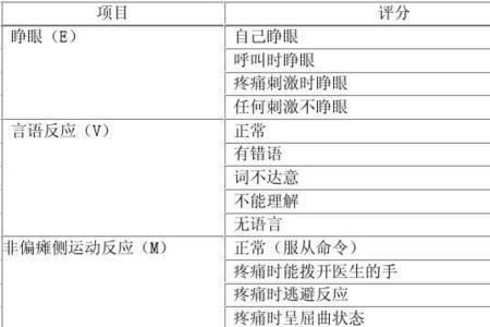 gcs的评分标准