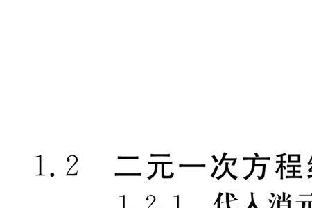 代入消元法的依据