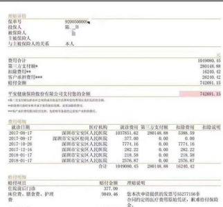 平安理赔明细怎么看