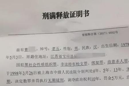 刑满释放人员5年监管是什么意思