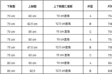 40胸围尺码表